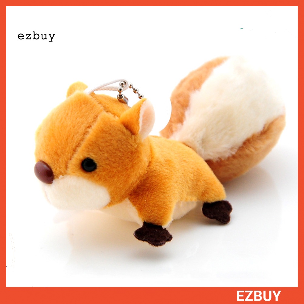 Móc Khóa Hình Sóc Nhồi Bông Đáng Yêu Trang Trí Túi Xách / Điện Thoại