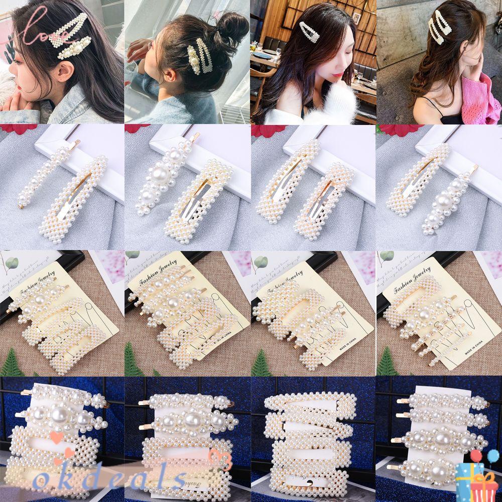 OKDEALS Kẹp Tóc Kim Loại Hình Hoa Cho Nữ