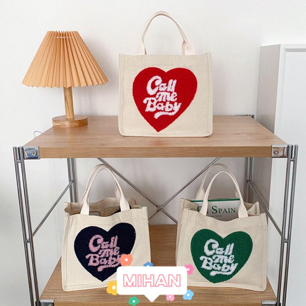 MIHAN1 Túi VảI CầM Tay HìNh TráI Tim MIHAN1