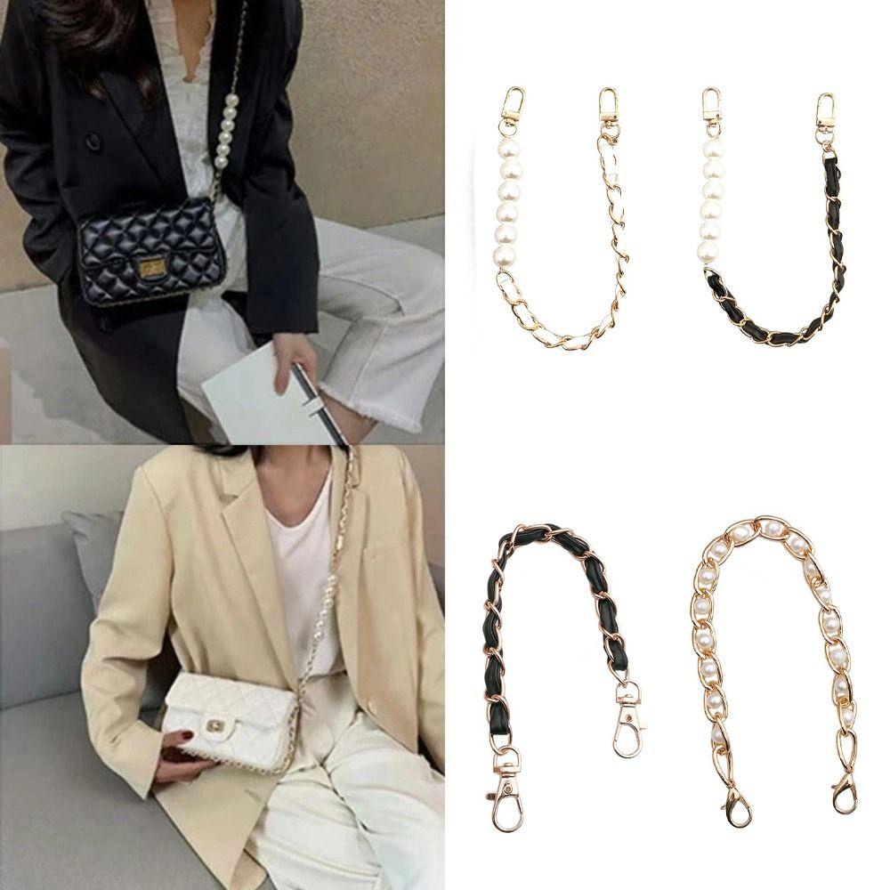 Dây Đeo Túi Xách Bằng Da PU Đính Hạt Xinh Xắn