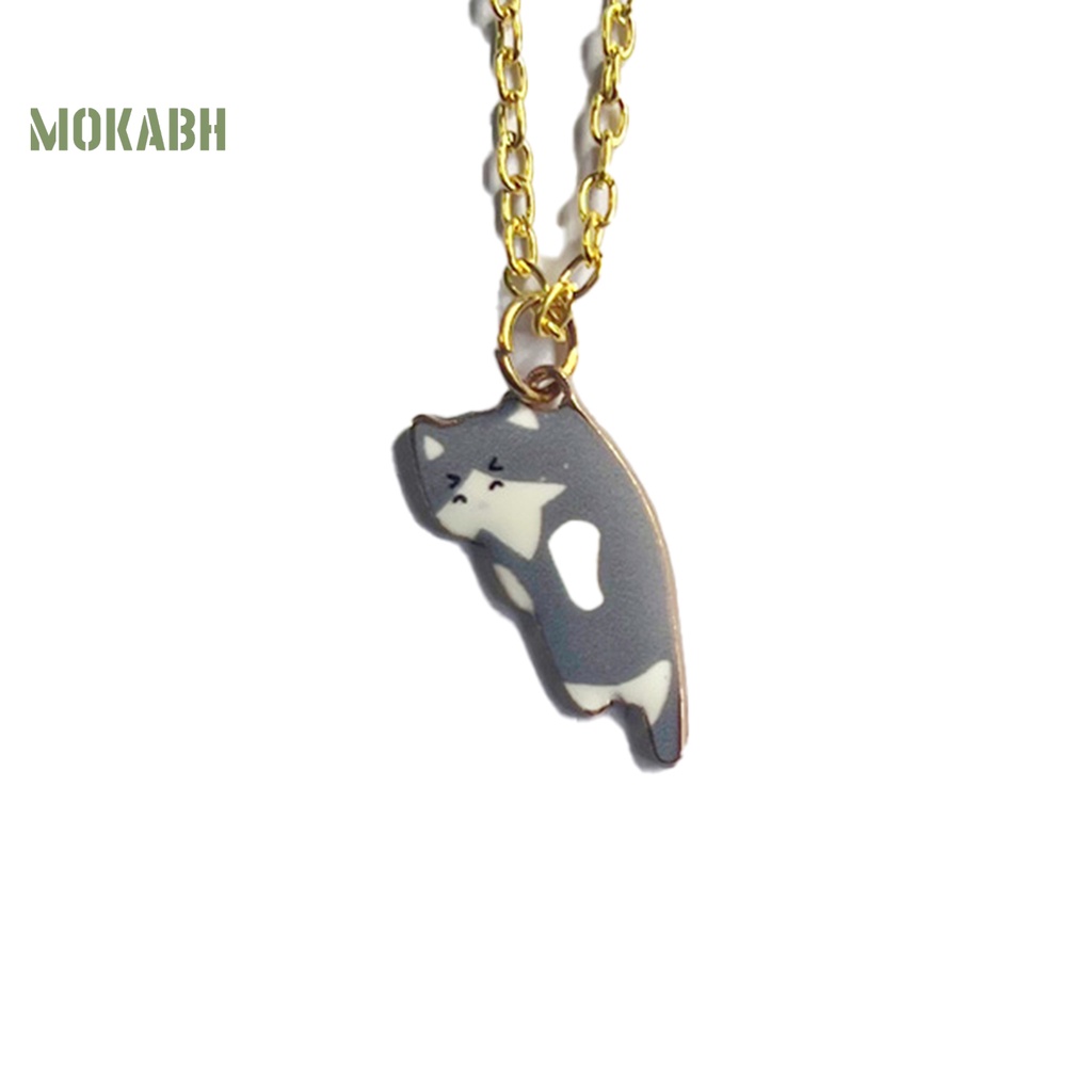 Vòng cổ Hợp Kim Chống Trầy Xước Họa Tiết Hình Mèo Dễ Thương