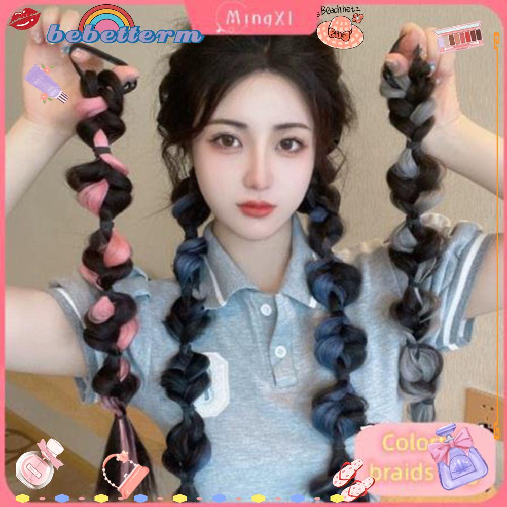Tóc Giả Thắt Bím Màu Sắc Tự Nhiên Dễ Thương Chất Lượng Cao Dành Cho Nữ