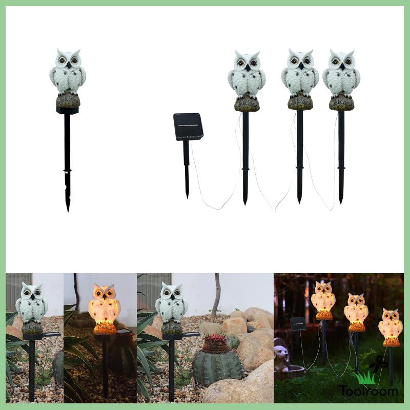 Đèn Ngủ Hình Chim Cú Sử Dụng Năng Lượng Mặt Trời Kèm Cọc Chặn