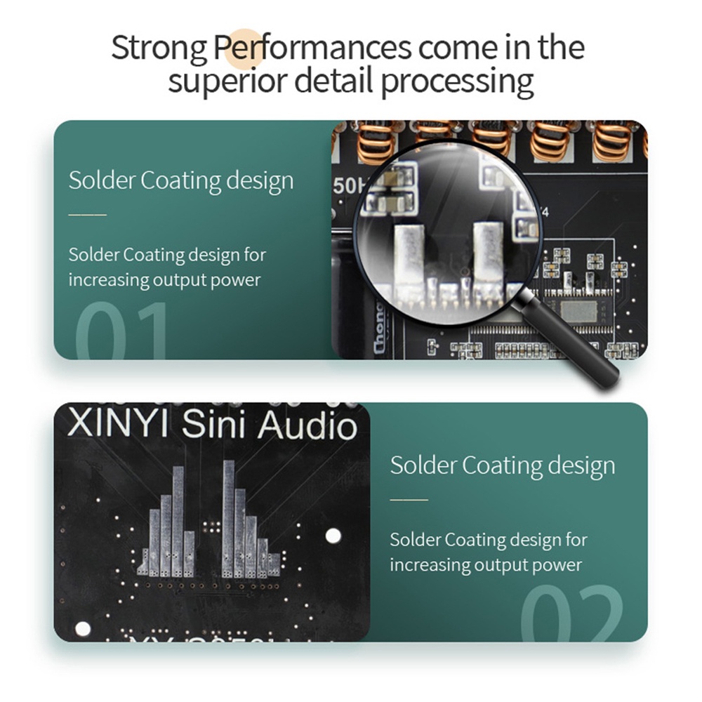 RIRIHI Bảng Mạch Khuếch Đại Âm Thanh S350H 2.1 TPA3251 Cho BL 5.1 220WX2 + 350W DC 12-38V 10A