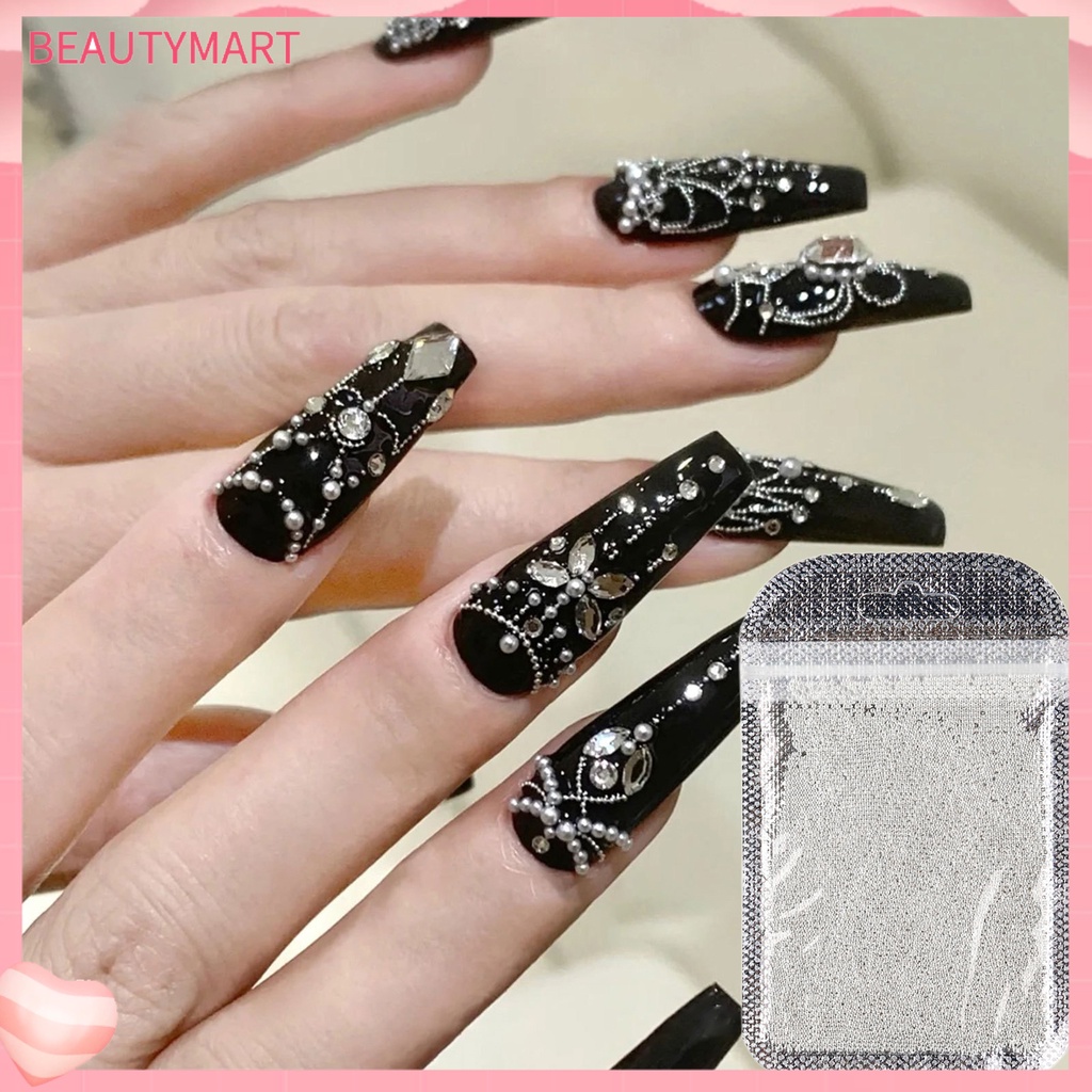 1 Túi Hạt Kim Loại 0.8 / 1mm Lấp Lánh Dùng Trang Trí Móng Tay 3D DIY