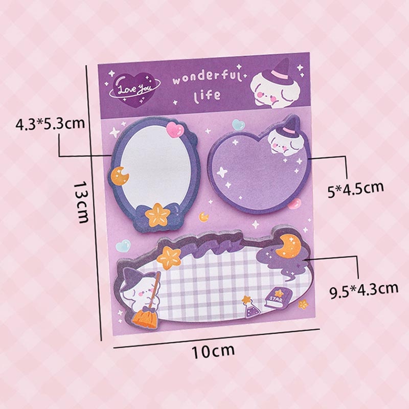 Bộ Giấy Ghi Chú Họa Tiết Dễ Thương Dành Cho Học Sinh