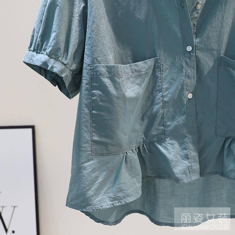 Áo Thun Cotton Cổ Tròn Ngắn Tay Dáng Rộng Phối Túi Thời Trang Mùa Hè Hàn Quốc Dành Cho Nữ 2023