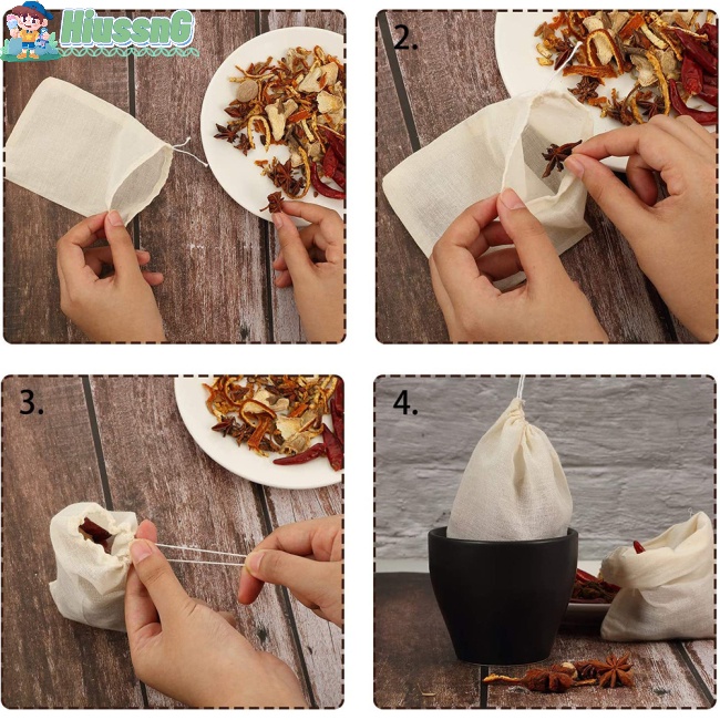 Set 50 Túi Dây Rút Cotton Đựng Hạt Cà Phê Đa Năng Tiện Dụng