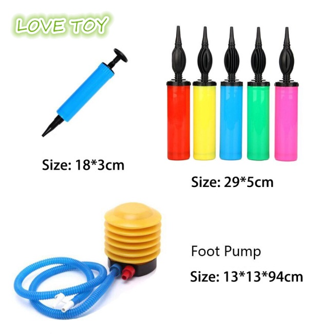 1 Dụng Cụ Bơm Bong Bóng Bằng Nhựa Cầm Tay 3 Kiểu Màu Sắc Ngẫu Nhiên