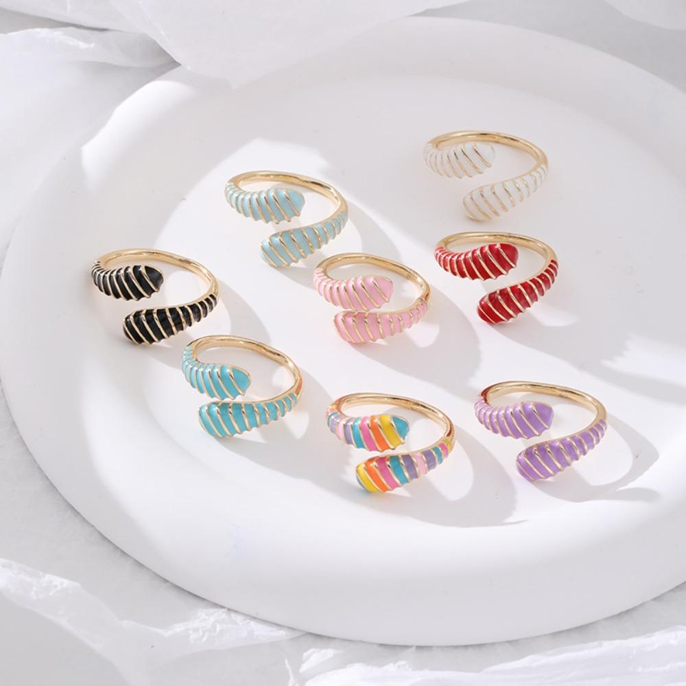 Nhẫn Resin Màu Kẹo Ngọt Kiểu Gợn Sóng Nhiều Màu Thời Trang Phong Cách Hàn Quốc Dành Cho Đám Cưới