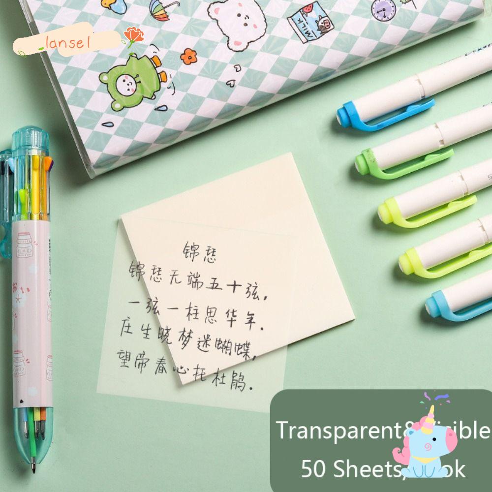 LANSEL Bộ 3 Túi 150 Tờ Giấy Ghi Chú Tiện Dụng ​Giấy Dán Tường Họa Tiết Dễ Thương Bắt Mắt ​Giấy Ghi Chú Họa Tiết Xinh Xắn