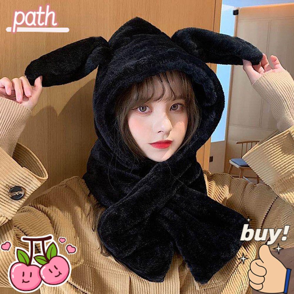 PATH Mũ Tai Thỏ Kèm Khăn Choàng Chống Gió Thời Trang Mùa Đông Cho Nữ