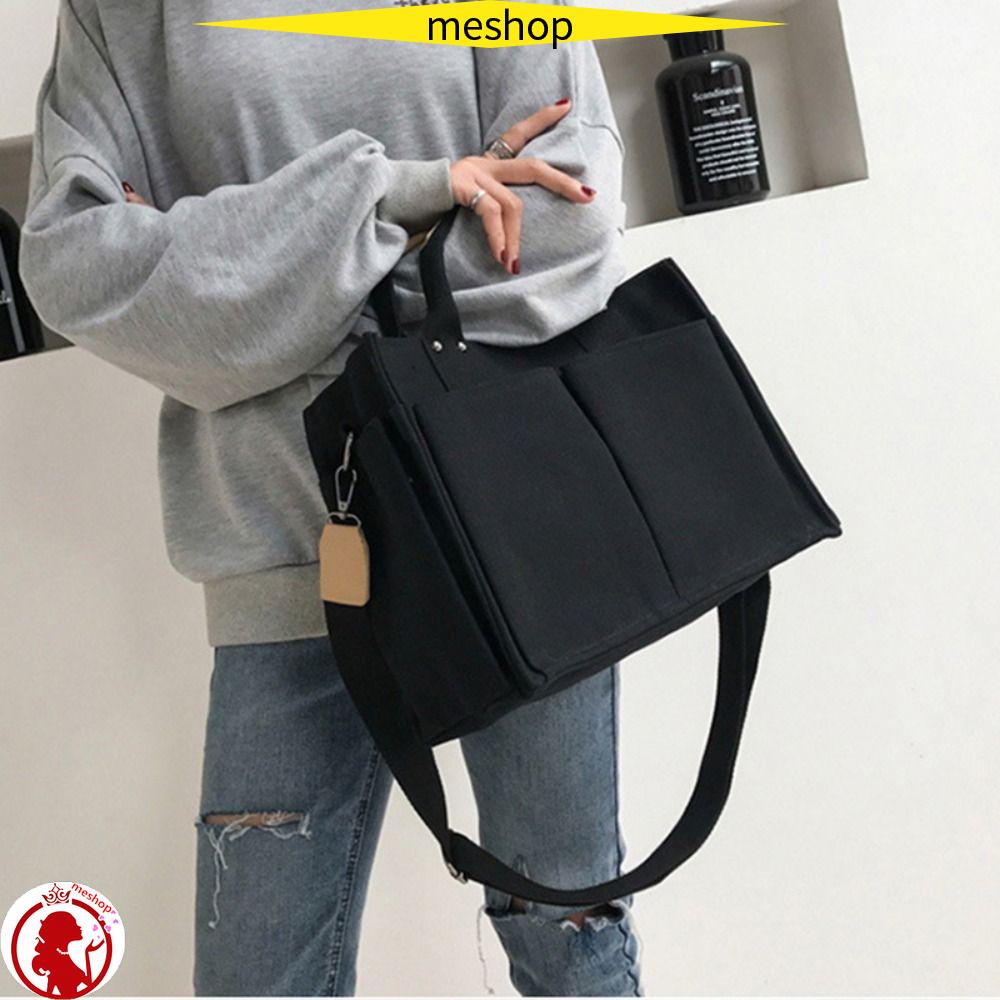 Túi Xách Canvas Màu Trơn Đơn Giản Thời Trang Cho Nữ