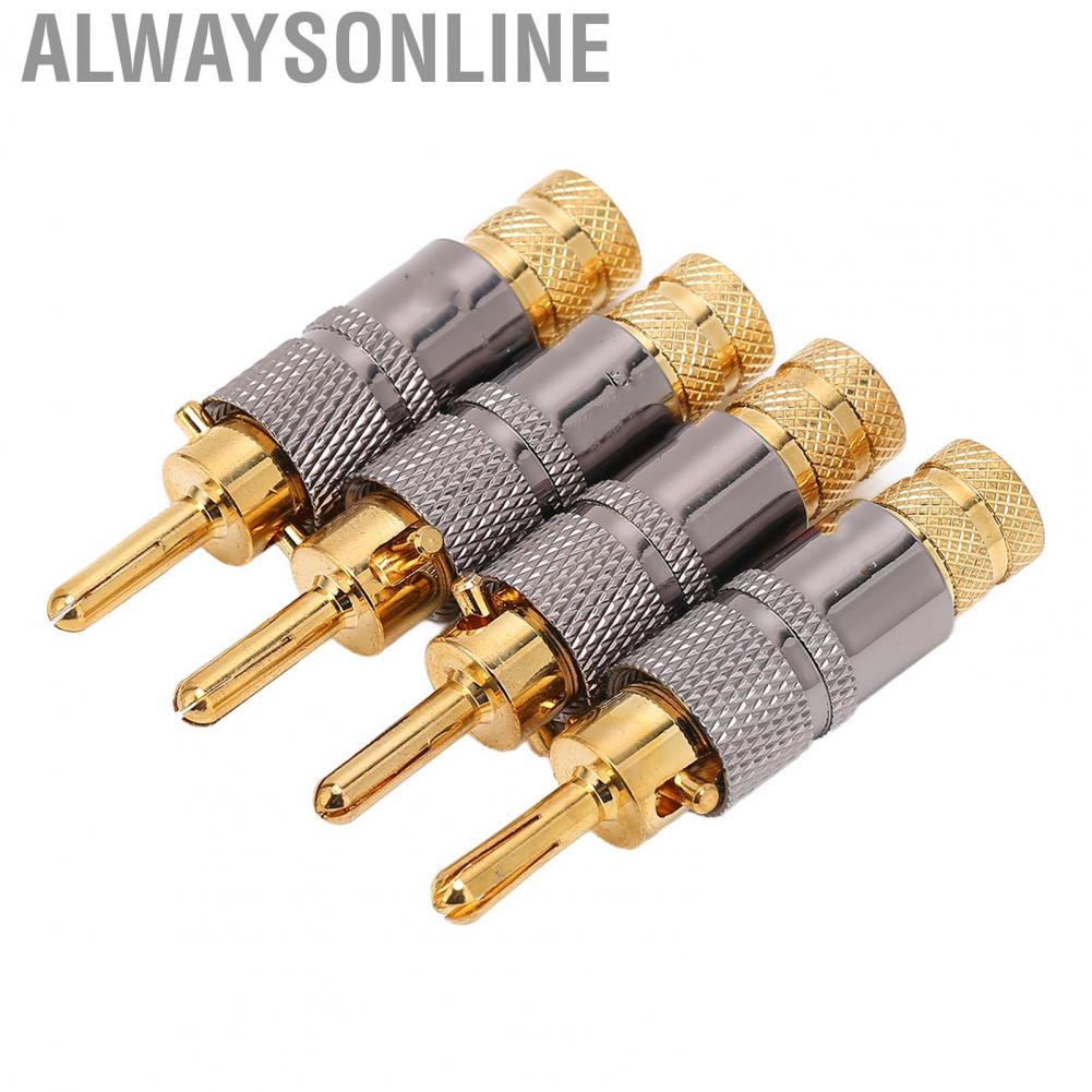 Alwaysonline Banana Speaker Plugs Plug HIFI Cable Connector For 8.7mm NEW