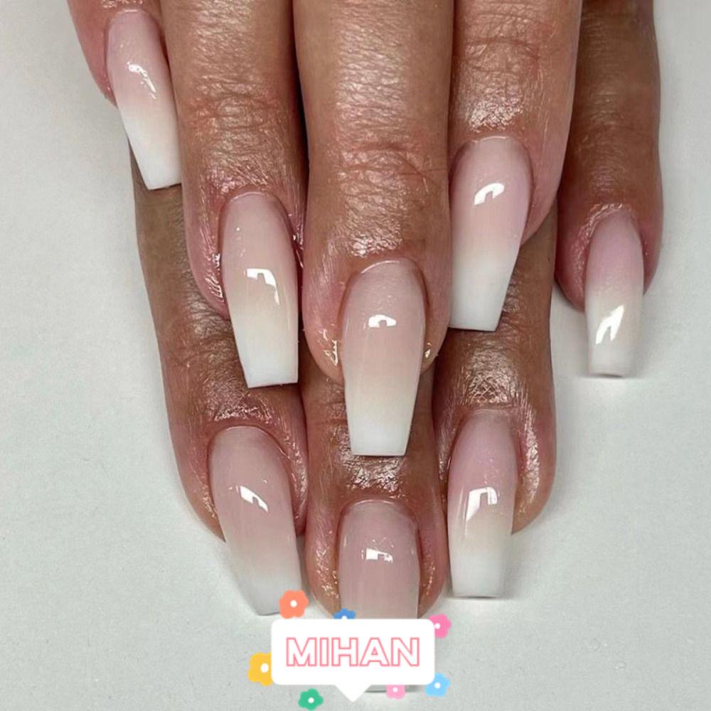 MIHAN1 Bộ 24 Móng Tay Giả Che Phủ Toàn Diện Dành Cho Múa Ba Lê MIHAN1