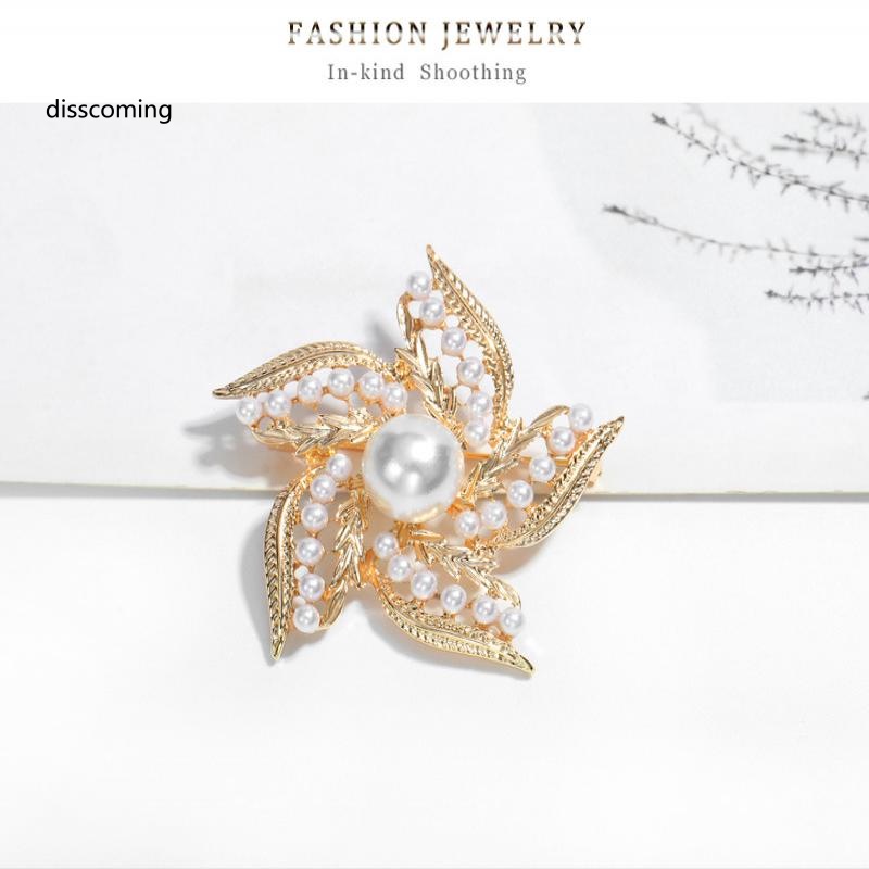 Áo Thun Tay Ngắn In Chữ SL| Trâm Cài Áo Hình Hoa Phong Cách Retro Đơn Giản