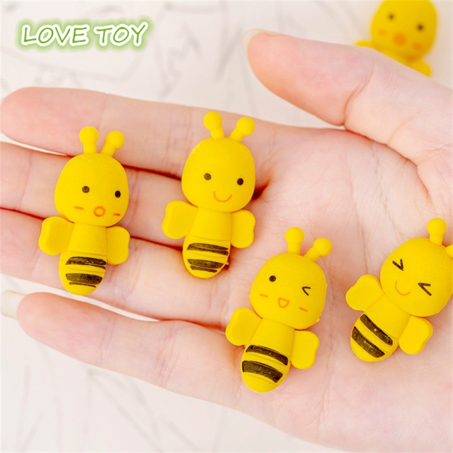 Bộ 4 Cục Tẩy Bút Chì Tạo Hình Chú Ong Dễ Thương