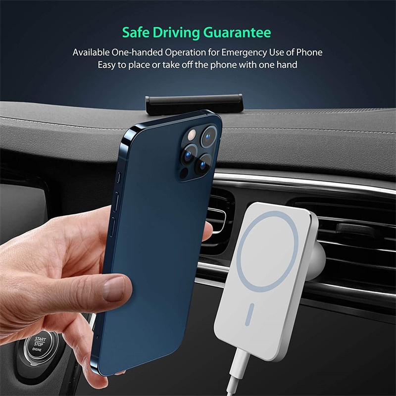 Đế Sạc Điện Thoại Không Dây 60W Kẹp Xe Hơi Cho Android Và IPhone 14 13 12 Pro Max Samsung Xiaomi Huawei