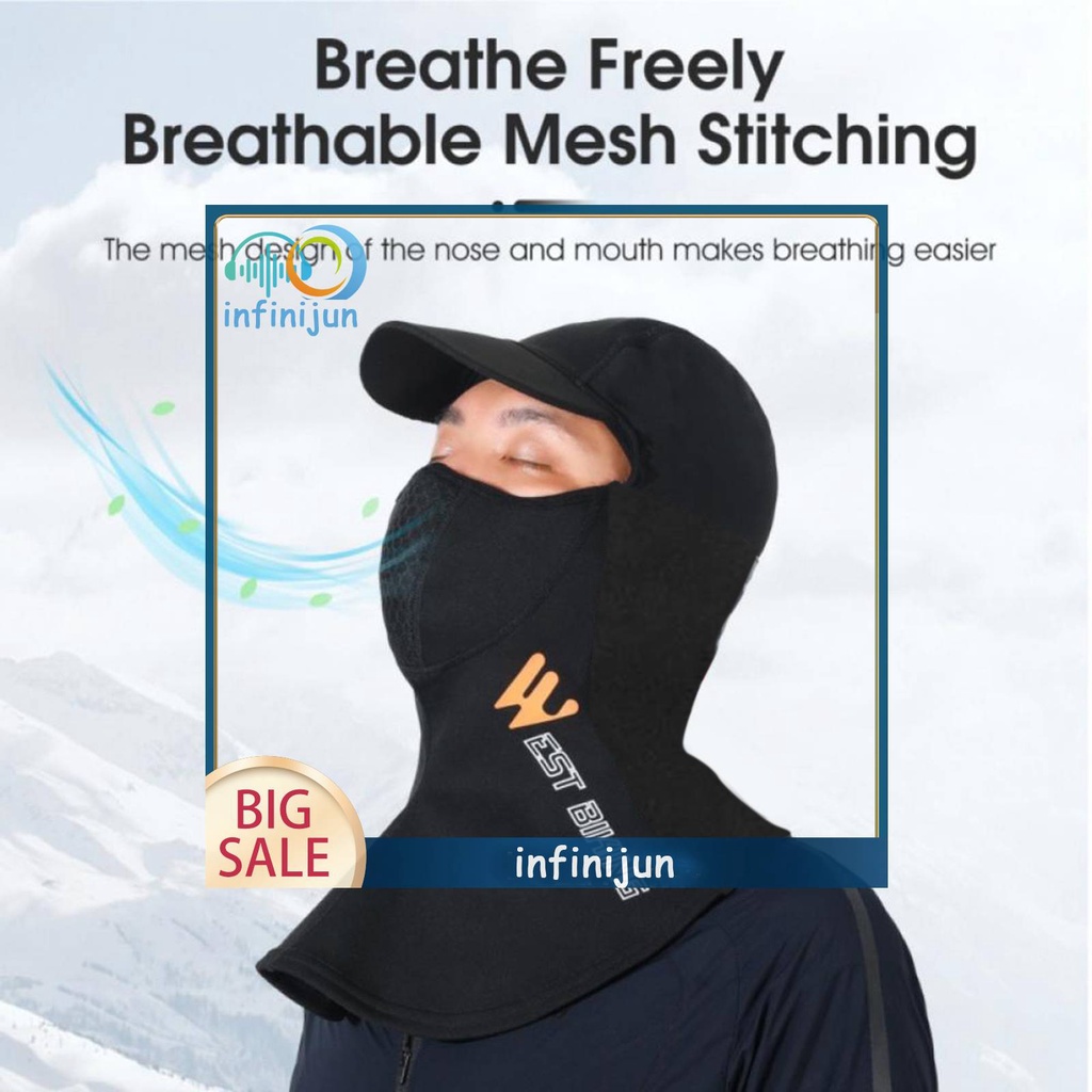 Mũ Trùm Đầu Che Mặt Bằng Lông Cừu Chống Gió Khi Đi Xe Đạp Trượt Tuyết