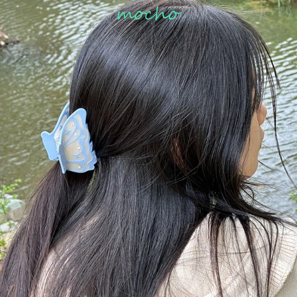 Kẹp Tóc Càng Cua Dày Màu Cầu Vồng Thanh Lịch Cho Nữ