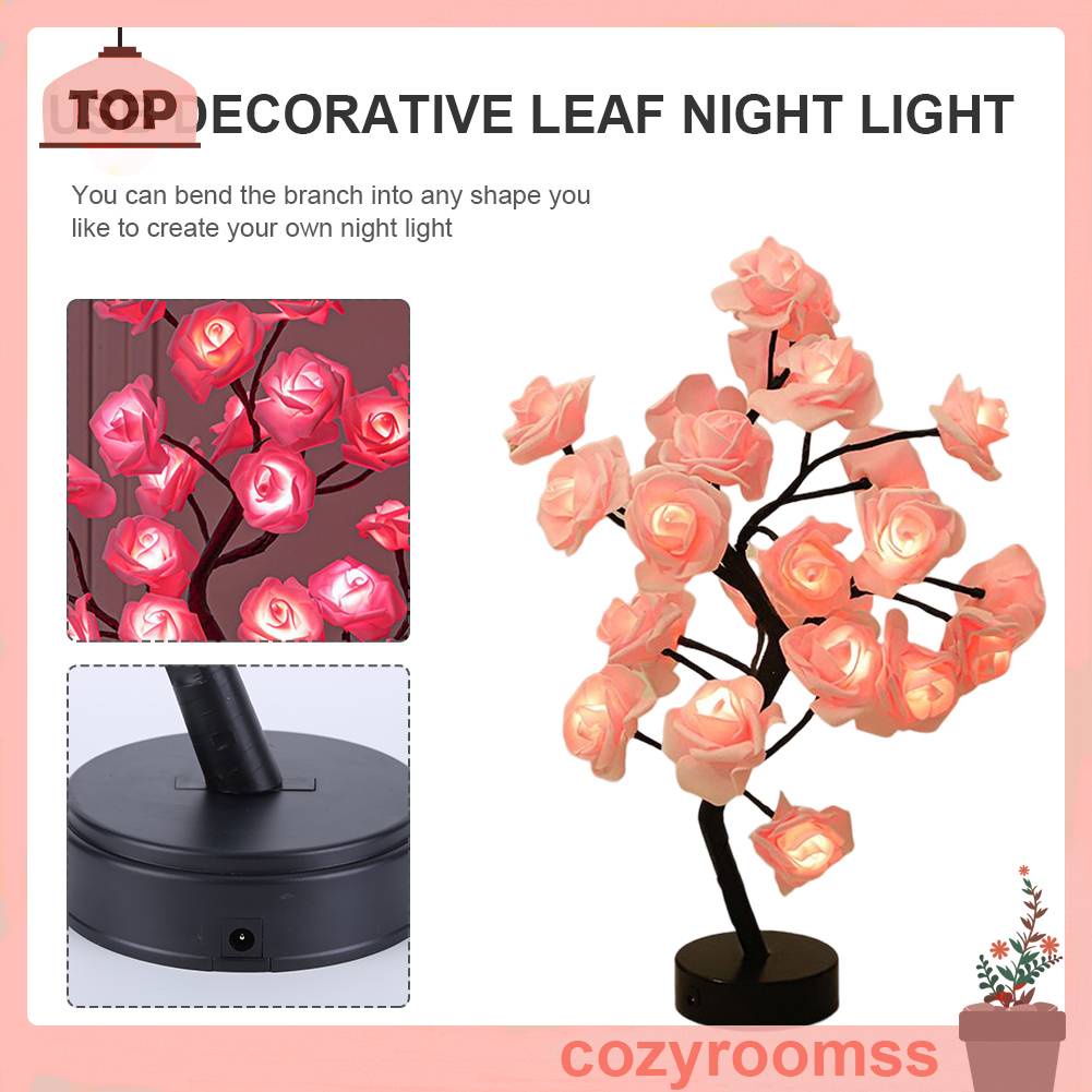 Bộ 2 Đèn Led 24 Bóng Hình Hoa Hồng 5000LM