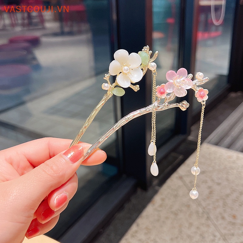 Trâm Cài Tóc Tua Rua Bằng Kim Loại Phong Cách Trung Hoa Cổ Điển Cho Nữ