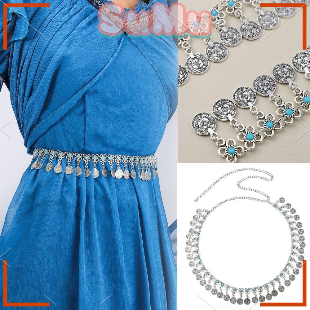 SUMU Thắt Lưng Dây Xích Kim Loại Phong Cách Cổ Điển Cho Nữ Múa Bụng