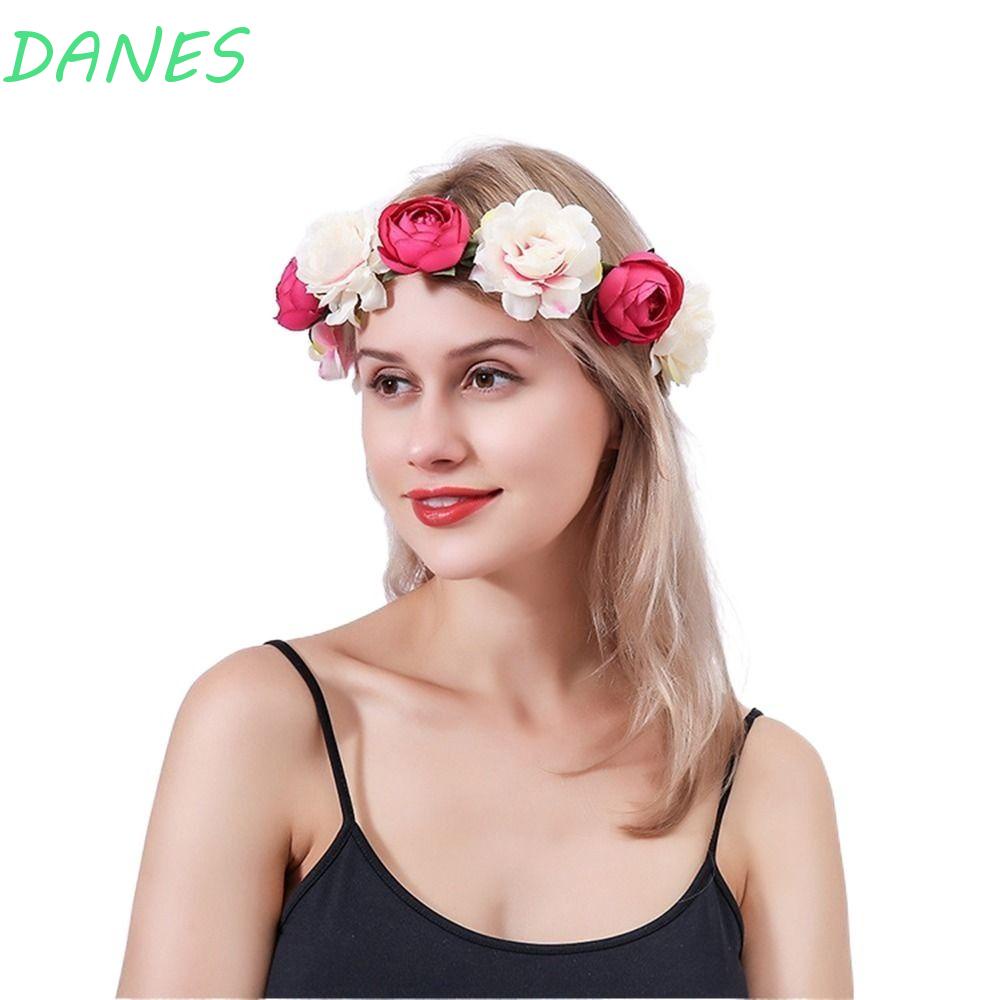 DANES Vòng Hoa Hồng Cài Tóc Cho Cô Dâu