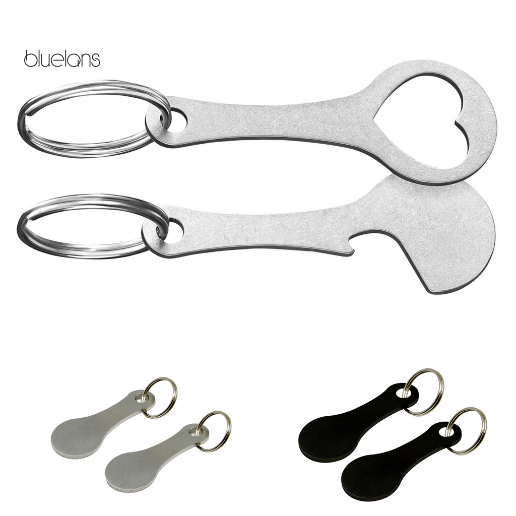 Bộ 2 Chìa Khóa Xe Đẩy Mua Sắm Bằng Thép Không Gỉ Tiện Dụng