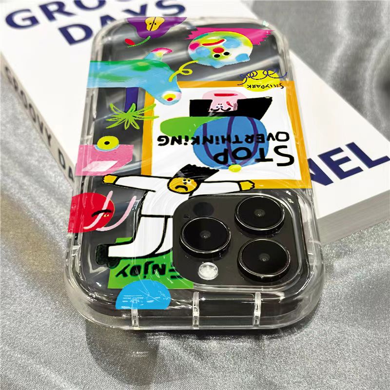 Ốp Điện Thoại Dẻo Trong Suốt Họa Tiết Graffiti Độc Đáo Cho iPhone14promax 1312 / 11 7 / 8plus xr / sins TU81