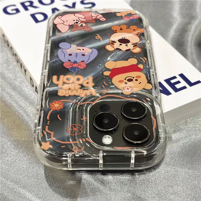 Ốp Điện Thoại Mềm Trong Suốt Hình Gấu Pooh Cho Iphone14promax / set 8sins7 Apple xr1312 / 11 / plus