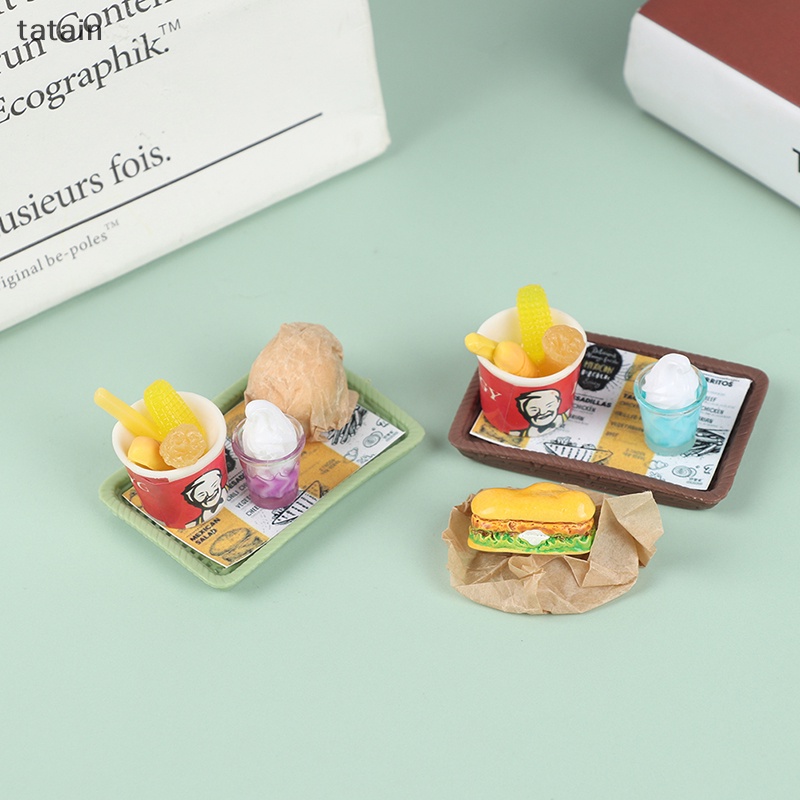 Xô Đựng Bánh Hamburger Tỉ Lệ 1: 12 Trang Trí Nhà Búp Bê