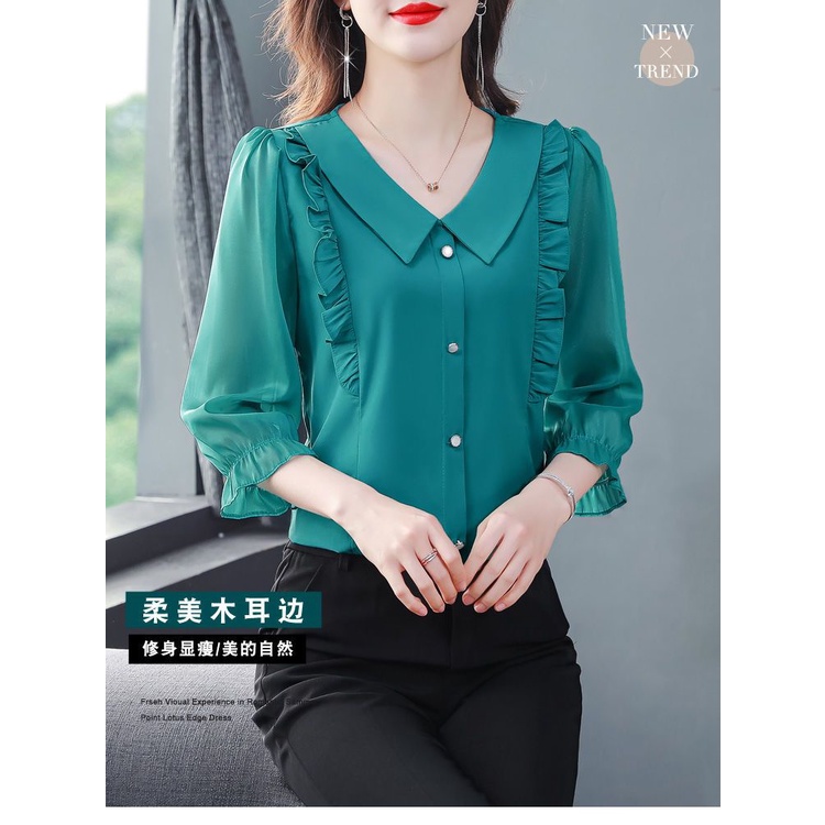 Áo Sơ Mi Chiffon Ba Lỗ Tay Lỡ Phong Cách Mới Dành Cho Nữ