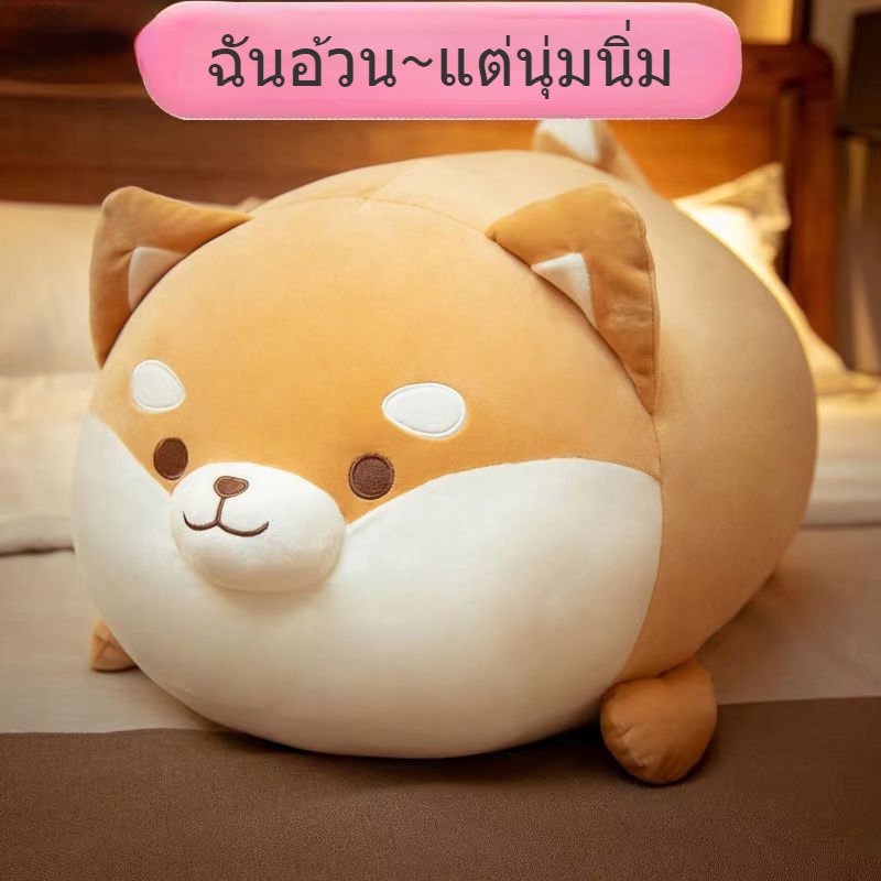 Panda~Đồ chơi nhồi bông Shiba Inu dễ thương, siêu co giãn, búp bê corgi mũm mĩm, búp bê chó siêu mềm, búp bê gối nằm, gối đồ chơi heo, quà sinh nhật 0077