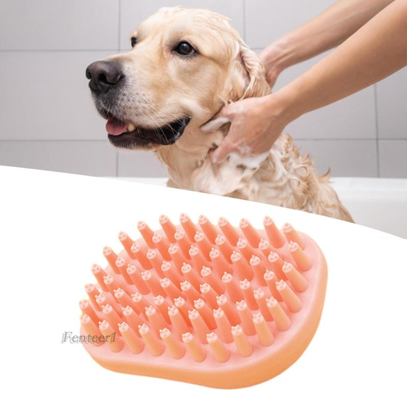 1 Bàn Chải Massage Tắm Cho Thú Cưng Màu Trắng