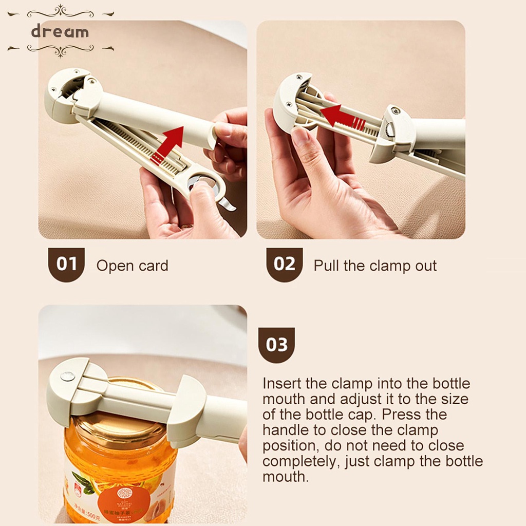 【DREAMLIFE】Bottle Opener Lightweight Multifunctional Retractable Stainless Steel 96g