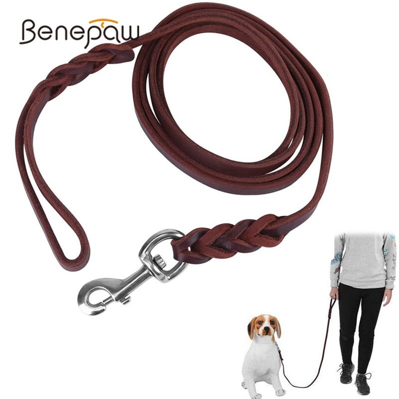 Dây Dắt Thú Cưng Đi Dạo Bằng Da Bò Thật