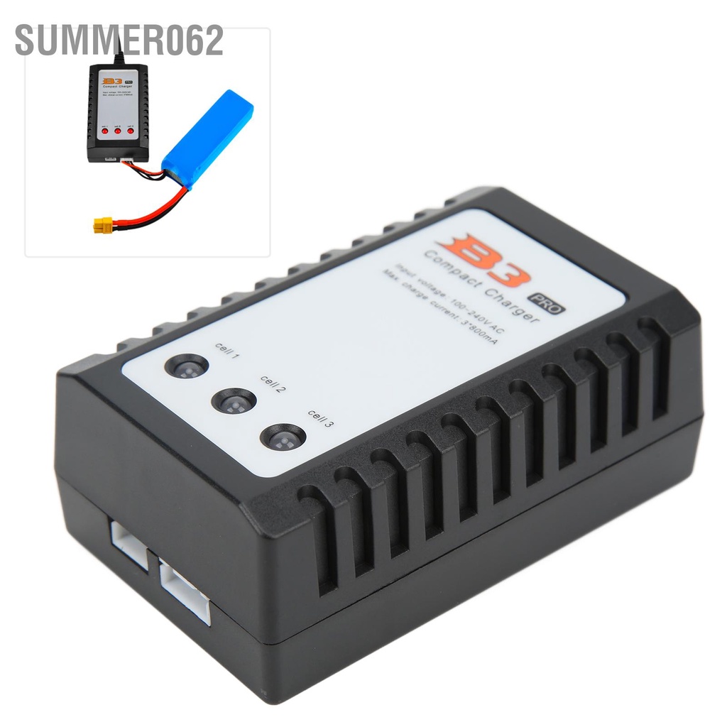 Summer062 Pin Lithium 7.4V 11.1V 2S 3S Bộ Chuyển Đổi Nguồn Sạc Đơn Giản Cho IMAX B3 Phích Cắm US 110‑240V