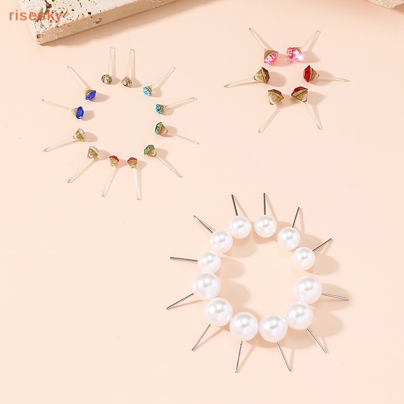 Bông Tai Đính Ngọc Trai Và Pha Lê Thời Trang Cho Nữ