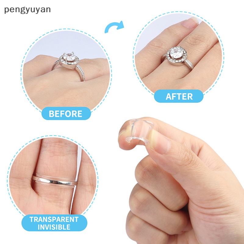 [pengyuyan] Nhẫn Dáng Rộng Vô Hình 8 Kích Cỡ Có Thể Điều Chỉnh Kích Cỡ