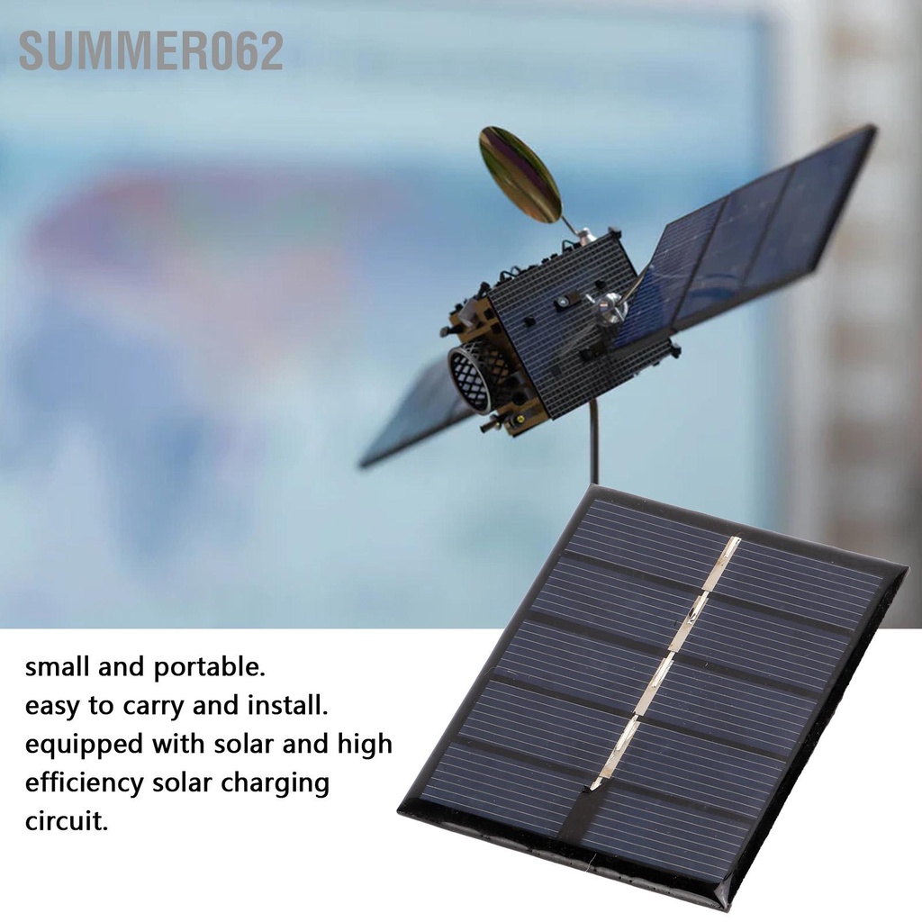 Summer062 2 Tấm Pin Năng Lượng Mặt Trời 0.5W 2.5V DIY Bộ Sạc Polysilicon Có Thể Bảo Vệ Cho Các Thiết Bị Điện Công Suất Thấp