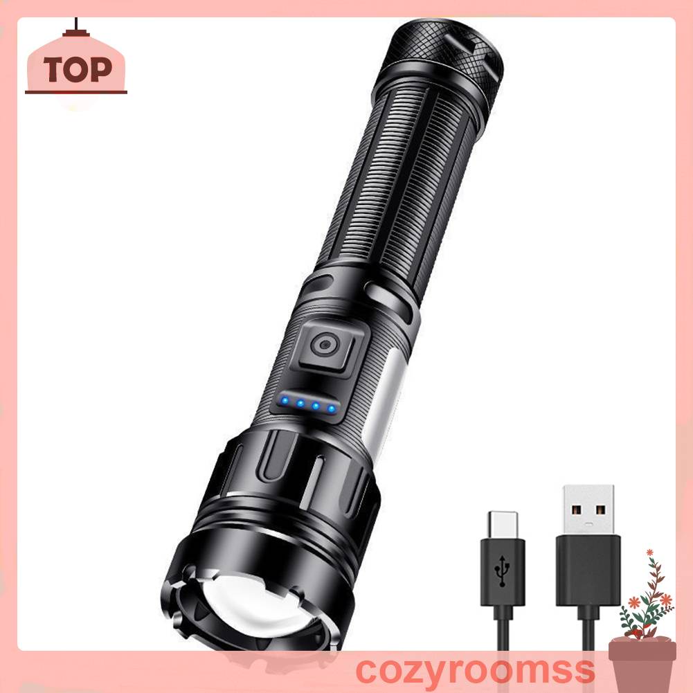 Đèn Pin XHP50 800LM COB LED 1200mAh IPX4 Type-C Sạc USB Tiện Dụng