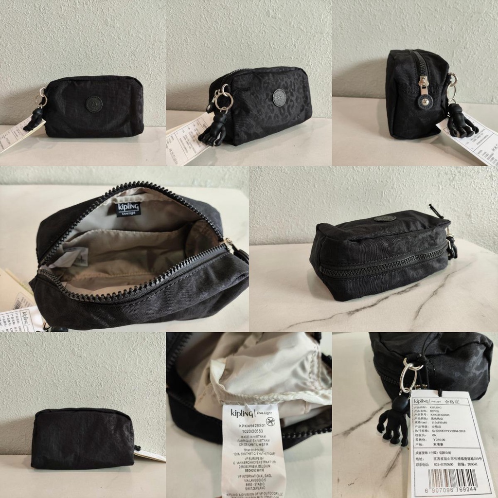 KIPLING Túi Đựng Mỹ Phẩm Mini Có Khóa Kéo 9 Màu Thời Trang Cho Nữ
