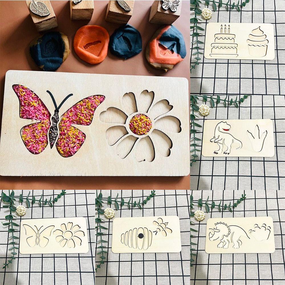 Khay Đồ Chơi Bằng Gỗ Hình Bướm Hoạt Hình Cho Trẻ Em