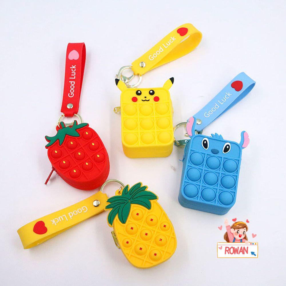 ROWANS Ví Đựng Tiền Xu Chống Căng Thẳng Kiểu Dáng Đơn Giản Thời Trang