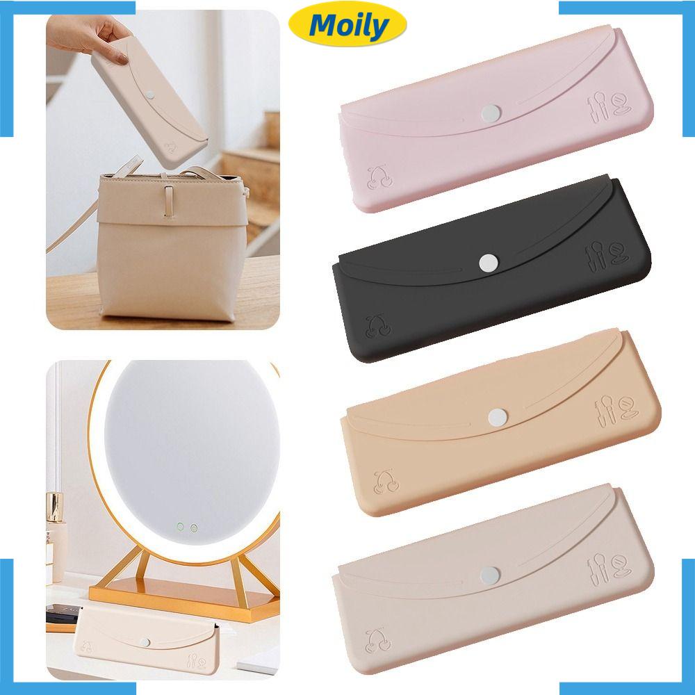 Túi Đựng Cọ Trang Điểm Bằng Silicone Màu Trơn Sức Chứa Lớn