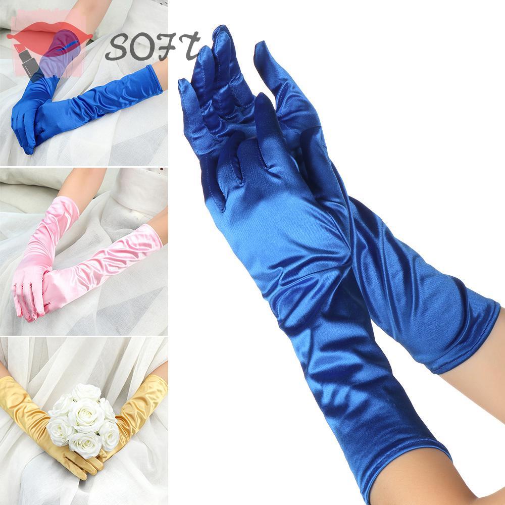 SOFTNESS Găng Tay Dài Hở Ngón Dùng Cho Các Bữa Tiệc