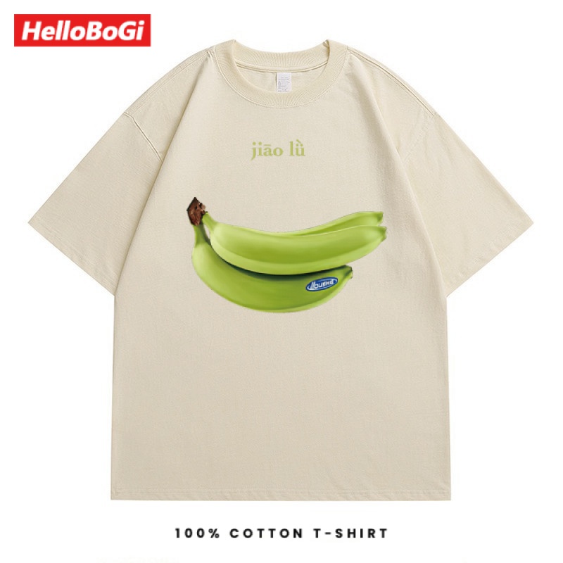 Áo Thun Cotton Tay Ngắn In Hình Quả Chuối Thời Trang Mùa Hè Hàng Mới Dành Cho Bạn Nam