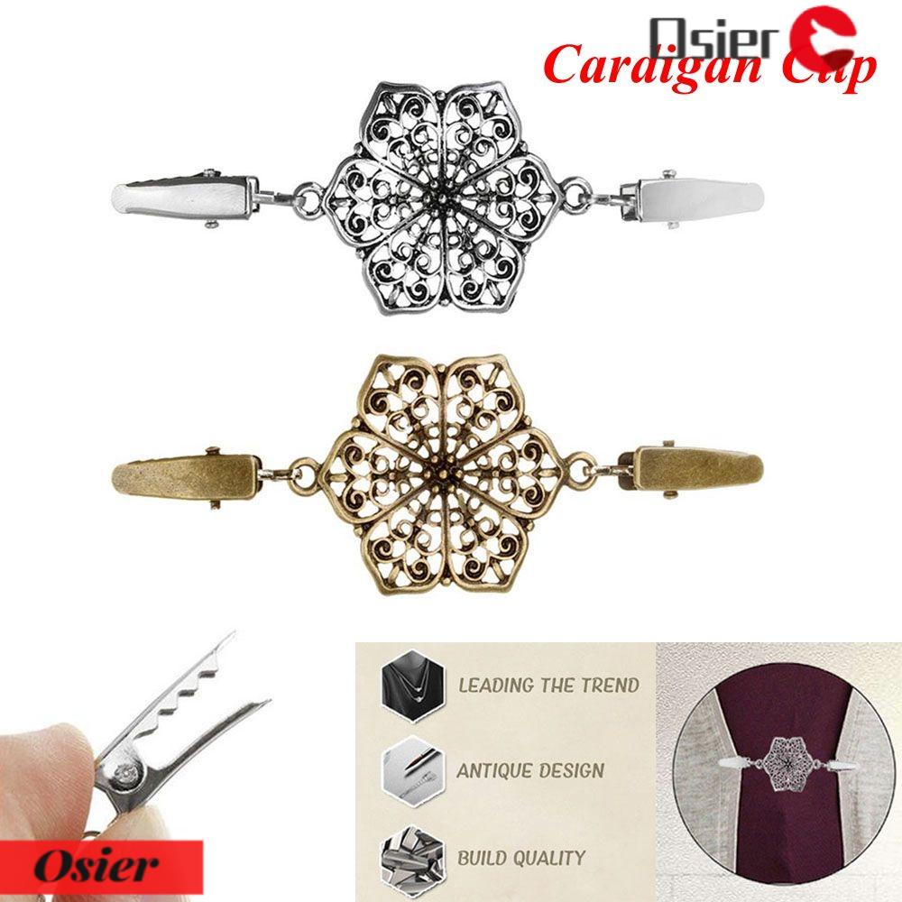 OSIER1 Kẹp Cài Áo Hình Lục Giác Họa Tiết Retro Thời Trang