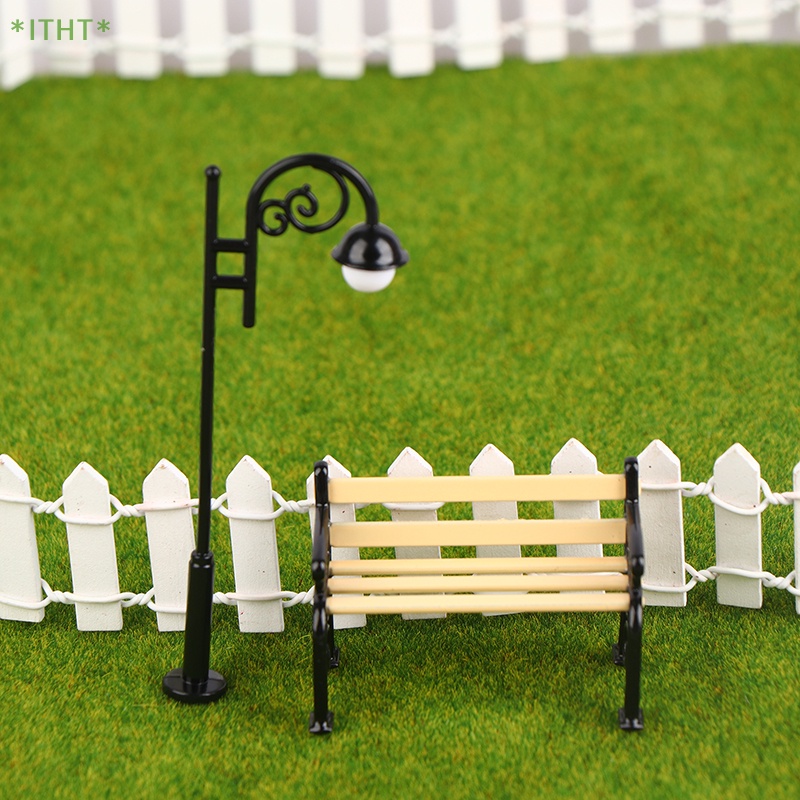 Mô Hình Ghế Dài Có Đèn Trang Trí Nhà Búp Bê 1 / 12 Mới